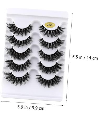 minkissy 5 Pairs Fake Eyelashes Black Trim Decked Cosmetic Lash Decors Natural Eyelashes Party Eyelashes Reusable Black Eyelashes 3d Extend Imitation European and American Miss - Buy Online on GoSupps.com