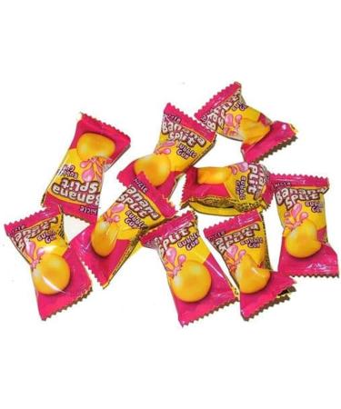 Fini Banana Split Bubble Gum Chicle - Banana Flavour Bubble Gum Balls with Strawberry Flavour Liquid Fill. (100 counts) - Buy Online on GoSupps.com
