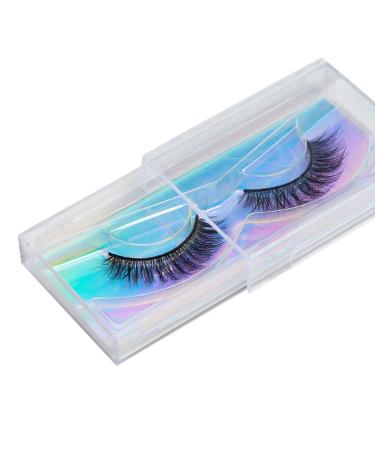 Holographic Silver Empty Lash Boxes - 30-Pack Bulk Wholesale for False Eyelashes | Makeup Artist Essential - 4.4 x 2 Inches - Buy Online on GoSupps.com