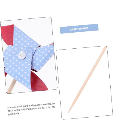 HOMSFOU 18pcs Mini Pinwheel Stakes Pinwheel Cupcake Toppers Kids Party Favors Wind Spinner Cake Topper Diy Pinwheel Bath Toys for Babies Cupcake Picks Baby Lip Gloss Self Made Bamboo As Shown 18pcs - Buy Online on GoSupps.com