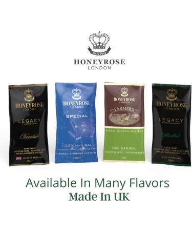 Honeyrose Legacy Menthol: Tobacco & Nicotine Free Smoking Mixture - 50g - Buy Online on GoSupps.com