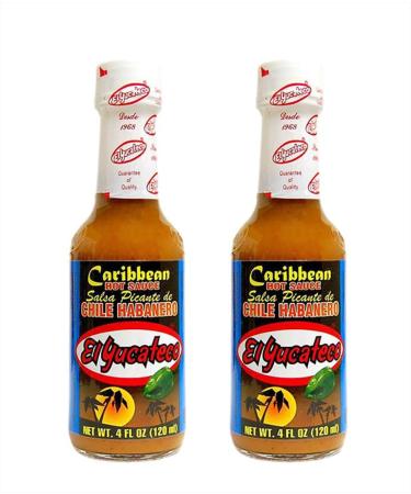 El Yucateco - Caribean Habanero Hot Pepper Sauce 120ml x 2 uds - Promoo Pack