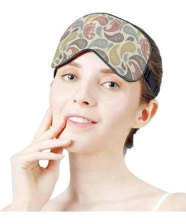 Shop Retro Paisley Sleep Mask for Women | Adjustable Eye Shades with Elastic Strap - Perfect for Travel & Sleep - Buy Online on GoSupps.com