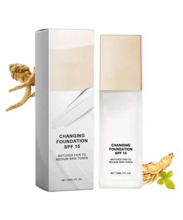 usefulbeauty Changing Foundation Color Matching Foundation 30ml Skintone Matching Foundation Face Liquid Cover Concealer for Women Girls Face Primer