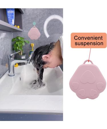 AQSQWQ Scalp Massage Brush | Silicone Shampoo Brush for Head Massage & Peeling | Wet & Dry Use | Improves Scalp Blood Flow | Pink - Buy Online on GoSupps.com
