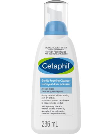 Cetaphil Gentle Foaming Cleanser For Sensitive Skin Removes Dirt Oil and Makeup Fragrance-Free Non-Irritating 236ml 236 ml (Pack of 1) Gentle Foaming Cleanser