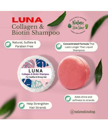 Luna Collagen & Biotin Shampoo and Conditioner Bar Set - Nourishing Hair Care for All Hair Types | Eco-Friendly & Sulfate-Free - Buy Online on GoSupps.com