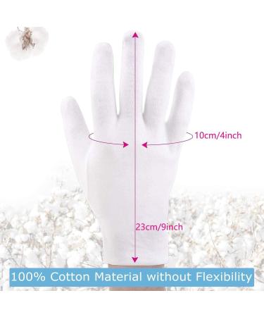 3 Pairs Moisturizing Gloves 100% Cotton Over Night Bedtime White Cosmetic Inspection Premium Quality Eczema for Dry Sensitive Irritated Skin Spa Therapy Secure - Buy Online on GoSupps.com