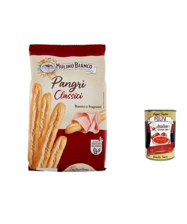 Italian Gourmet E.R. Mulino Bianco Pangr Grissini Crostini with Durable Flour 300 g + Pulp 400 g