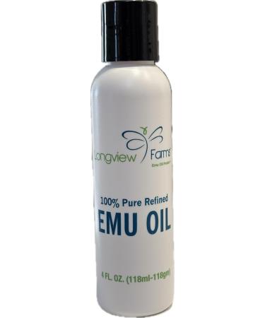 Longview Farms Emu Oil for Hair and Body - 100% Pure & Refined Emu Oil for Skin & Hair Care | Premium Quality Hydration & Nourishment | 4 Fl. Oz 4 Fl Oz (Pack of 1) - Buy Online on GoSupps.com