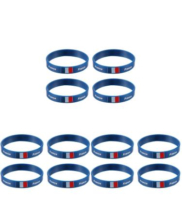 Besportble 36 STK soccer bracelets SportArmband France wrist silicone bracelet sports rubber bracelet watch bracelets Candel of bracelet country flag strap land bracelets rural jewelry jewelry