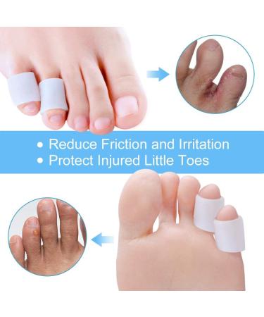 Sumiwish 10x Toe Protectors - Silicone Toe Caps for Men & Women - Pain Relief & Protection for Smaller Toes - White - Buy Online on GoSupps.com