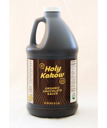 Holy Kakow Organic Chocolate Syrup - Organic Chocolate Sauce, Organic, Add to Mochas, Waffles, & Ice Cream, Made with Colombian Sugar, Real Food Ingredients, Specific Flavor - 64oz