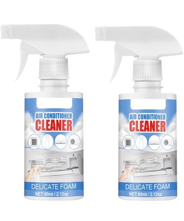 60ml Household Air Conditioner Cleaner Air Foaming Cleaner Cleaning Spray No Disassembly Wash-Free Deodorizer Air Conditioner Coil Condenser Cleaning Tools (2Pcs)