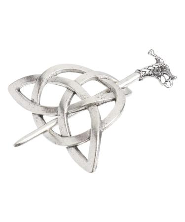 Frcolor vintage Celtic hair clips metal hair needles in Celtic design Celtic knot for long hair jewelry for women girls silver -colored