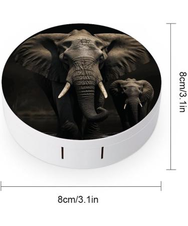 Buy Elephant Black Print Contact Lens Case | Travel Care Box for Lenses - Buy Online on GoSupps.com