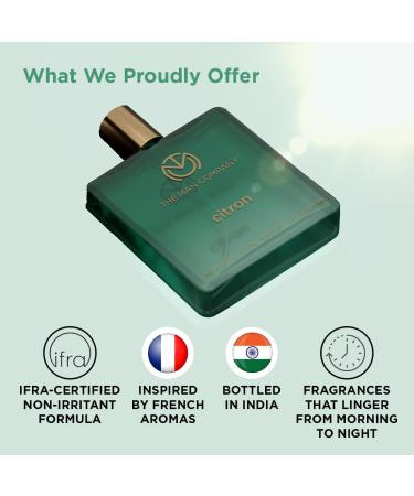 The Man Company Citron Perfume for Men - 100ml | Premium Long-Lasting Fragrance Eau De Parfum | Gift For Him - Buy Online on GoSupps.com