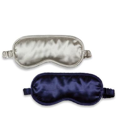 Aromatherapy 2pack Lavender Scented Eye Mask Sleep Mask (Navy Blue/Tan)