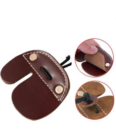 CyberDyer Cow Leather Archery Finger Tab for Recurve Bows - Brown | Hunting Finger Protector - Buy Online on GoSupps.com