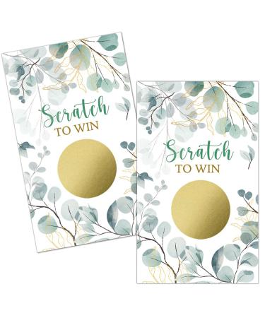 Haizct 50 Pack Watercolor Eucalyptus Blank Gift Certificate Scratch Off Cards for Small Business Spa Beauty Makeup Hair Salon Baby Shower Country Wedding Bridal Shower Gold-GK080 - Buy Online on GoSupps.com
