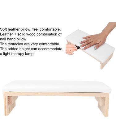 Soft Hand Pillow PU Leather Nail Arm Rest Cushion Just Wipe with a Damp Cloth for Manicure for Home for Manicure Store for Hair Salon(white) - Buy Online on GoSupps.com