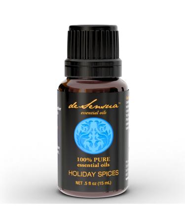 Holiday Spices Essential Oils Blend | Cozy Fall and Winter Aromatherapy Scents for Diffuser - Cinnamon Nutmeg and Orange - 15 mL