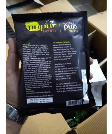 Nupur Henna with 9 Herbs for Silky & Shiny Hair - 400g | International Shipping Available - Buy Online on GoSupps.com