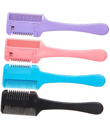 Minkissy 12-Piece Portable Hair Razor Set for Men & Women - Double-Sided Multi-Color Hair Crests | Ideal for Stylists & Household Use - Buy Online on GoSupps.com