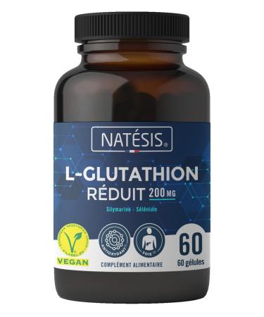 NATESIS ANTIOXYDANT & DETOX - L-Glutathion R DUIT 98% - Chardon-Marie Silymarine 80% - S l nium - D toxifie Foie Corps - Prot ge R g n re Beaut de la Peau - VEGAN - Fabriqu en France