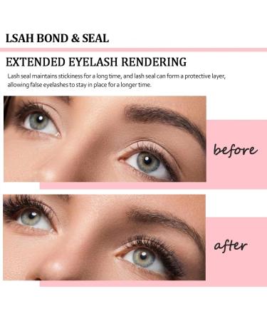 Qiveaory Lash Bond and Seal Kit 2Pcs DIY Lash Extension Waterproof Lashe Cluster Glue 72h Hold Portable Individual Lash Glue for Eyelash Extensions Beginners Black Bond&Clear Seal(5ml+5ml) - Buy Online on GoSupps.com