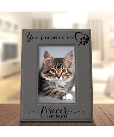 KATE POSH Engraved Leather Picture Frame - Pet Memorial Gift for Loss of Dog and Cat | Pet Sympathy Gift | In Memory of | 4x6 Vertical - Buy Online on GoSupps.com