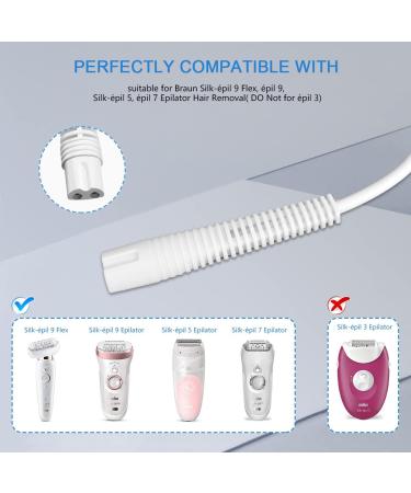 USB Charger for Braun Epilator SHUOMAO - Replacement Charging Power Cord for Silk-pil 9 & 5, pil 7 - Hair Removal Accessory - Buy Online on GoSupps.com