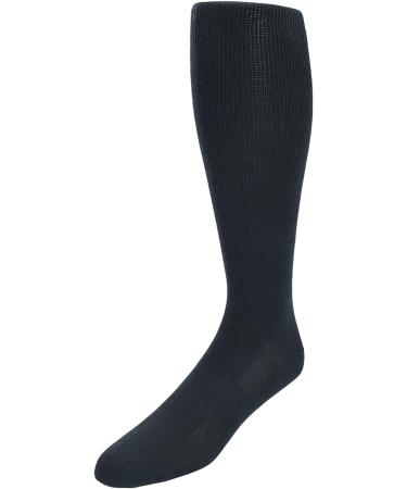 Yomandamor Men's Bamboo Diabetic Over The Calf Socks 4 Pairs - Black, Size 10-13 - Buy Online on GoSupps.com