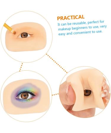 VINTORKY Practical Eye Skin 1 Set Makeup Practice Skin Eyeshadow Eye Makeup Training Skin Thick Eye Makeup Board Portable Mold - Buy Online on GoSupps.com