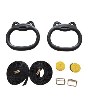 JIANWEI Kids Gymnastic Rings, Home Kids Pull Up Rings for Chlidren Exercise Strength Training with Adjustable Straps Wear Resistan-t Gymnastic Ring Indoor Fitness Toy 1m