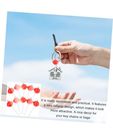 30 Pcs Lollipop Pendant Jewlery Lollipop Shape Keychain Pendants Lollipop Keychain Pendants Earrings 1.5X1.5X4.5CM Red - Buy Online on GoSupps.com