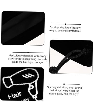 Didiseaon 3 Pcs Hair Dryer Storage Bag Drawstring Hair Dryer Pouch Hair Dryer Purse Jewelry Portable Flannel - Buy Online on GoSupps.com