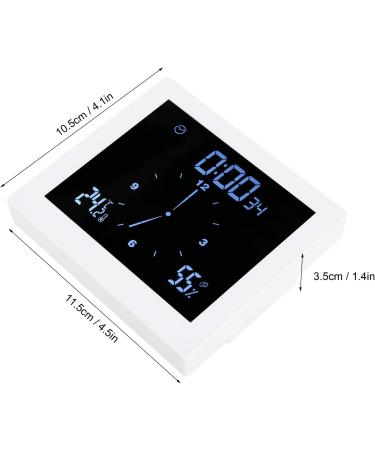Bathroom Accessories Digital Clock Ring Dynamic Hand Time Display Supports Digital Display Time Display for Bathroom (White Pisa Leaning Tower Type) - Buy Online on GoSupps.com