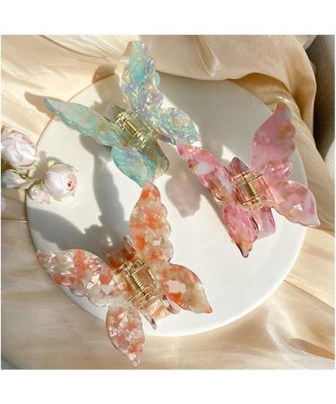 Medium Butterfly Hair Clip - Retro Purple Plastic Hair Claws for Women & Girls | Stylish Hair Accessories - Buy Online on GoSupps.com