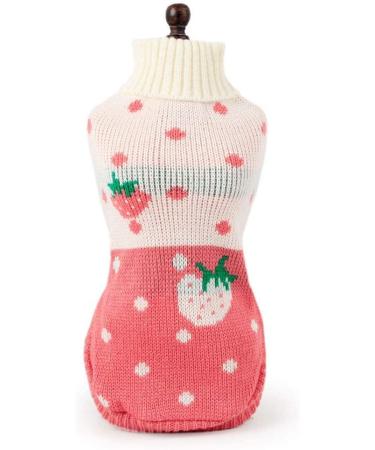 CHBORCHICEN Pet Dog Sweater - Knit Turtleneck Winter Puppy Clothing, Small Pink - Buy Online on GoSupps.com