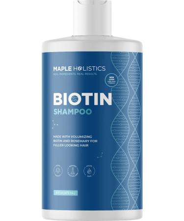 Biotin Vitamins & Sulfate-Free Shampoo for Thinning Hair - Volumizing Formula with Tea Tree & Rosemary Oils for Fine Hair Care - Promotes Regrowth and Nourishes Hair, Skin, and Nails - Buy Online on GoSupps.com