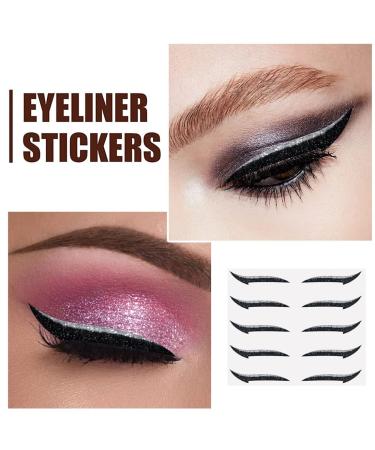 ZeaybsR Eyeliner Stickers - 5 Pairs Reusable Silver Eyeliner Easy to Apply & Remove | International Shipping - Buy Online on GoSupps.com