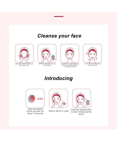 2 in 1 Electric Facial Cleansing Brush & Heating Mask | Waterproof Vibrating Silicone Brush for Blackhead Acne & Pore Care - Purple - Buy Online on GoSupps.com