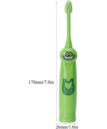 Joyzan Electric Toothbrush for Kids - Waterproof Cartoon Patterns Battery-Operated Interactive Tooth Cleaning Brush - Ideal Gift for Children (Green) - Buy Online on GoSupps.com