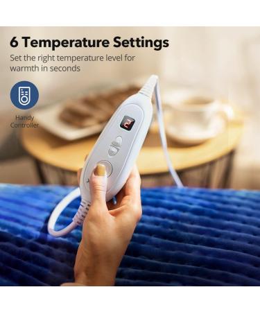 XXXL Electric Heating Pad for Back Pain Relief - 33'' x 17'' - 6 Heat Settings - Auto Off - Moist Dry Therapy - Machine Washable - Buy Online on GoSupps.com