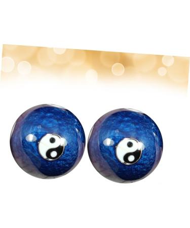 Homsfou Jade-Ei Baoding Balls - Enhance Health & Relaxation | 2-Pack Massage Balls for Hand Exercise & Fitness in Blue - Buy Online on GoSupps.com