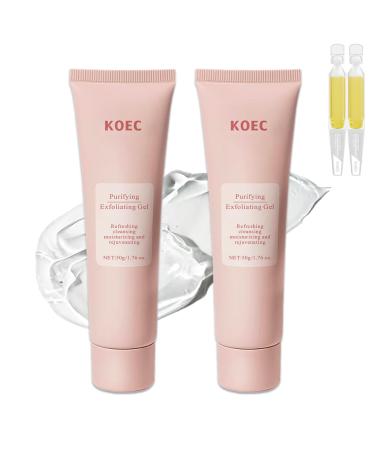 Gel exfoliant purifiant gel exfoliant visage et corps soin hydratant nettoyant en profondeur pour tous types de peau (2 Pcs)