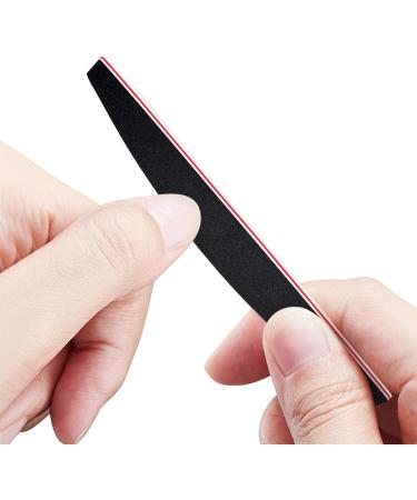 Buy Reusable Black Nail File & Thin Buffer Block - Double Sided Manicure Tools (100/180 Grit) - Perfect for Buffing & Grinding | International Shipping - Buy Online on GoSupps.com