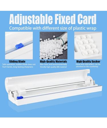 Refillable Plastic Wrap Dispenser with Slide Cutter - Fovanga Cling Wrap for 250ft - Tin Aluminum Foil Dispenser Included - Buy Online on GoSupps.com