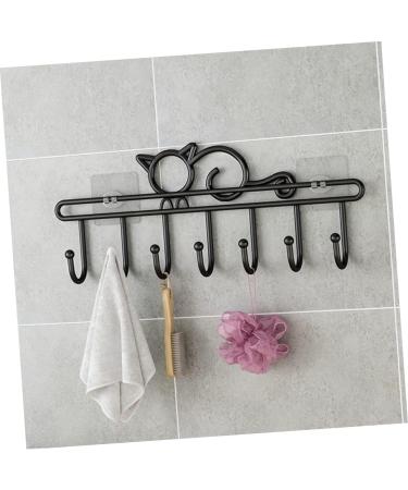 Alipis 7 Kitten Wall Hanging Wall Mounted Towel Holder Towel Hook Coat Hook Over Coat Racks Hook Rack Rural 46X14.5CM Black - Buy Online on GoSupps.com